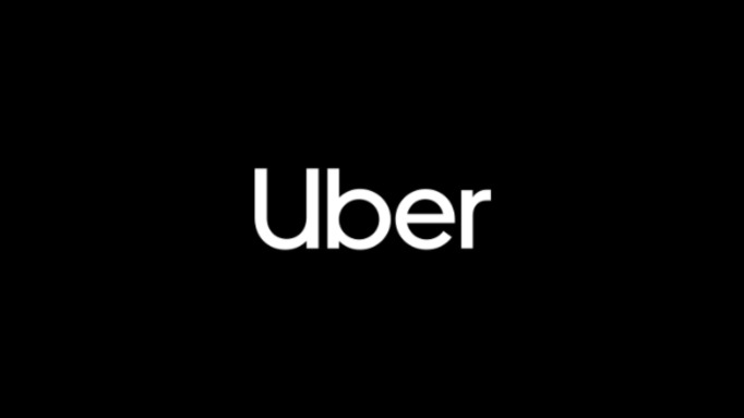 Uber logo with white text on black background